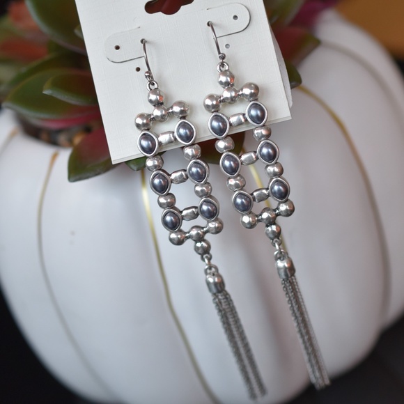 NEW Lucky Brand Silver-Tone Imitation Pearl, Beads - Picture 4 of 4